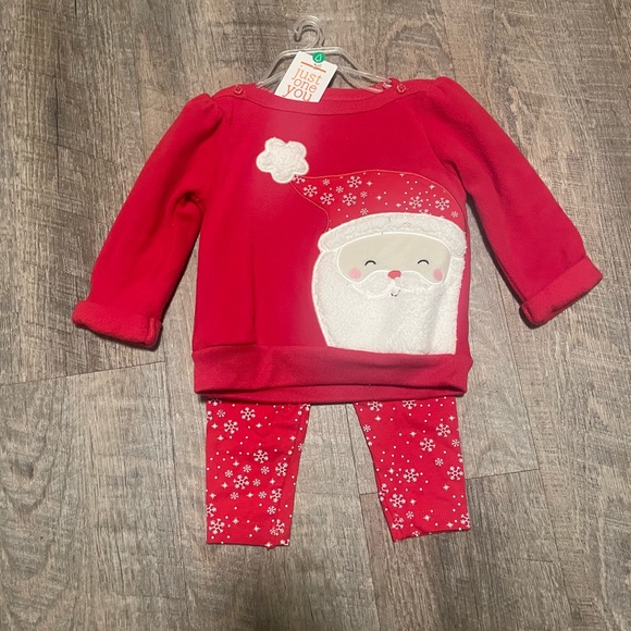 Carters Just one you Santa sweatshirt and snowflake leggings - Picture 1 of 3